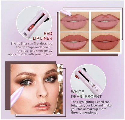 4-in-1 Makeup Pencil - Versatile Brow, Eye, Lip, and Highlighter Pen