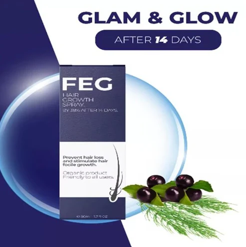 FEG Hair Growth Spray - Natural Hair Restoration for Thicker, Stronger Hair