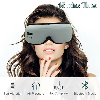 🌟 Electric Smart Eye Massager – Advanced Air Pressure, Vibration, Heating & Bluetooth Music for Relaxation 👁️🎶