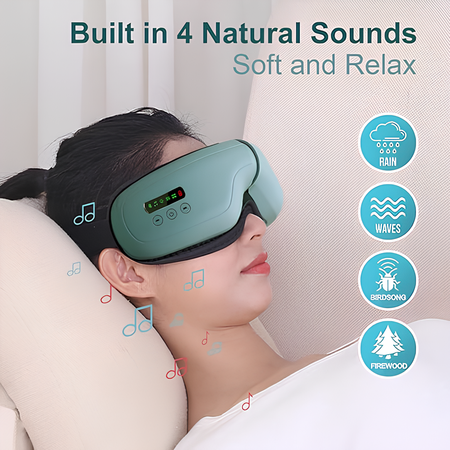 🌟 Electric Smart Eye Massager – Advanced Air Pressure, Vibration, Heating & Bluetooth Music for Relaxation 👁️🎶