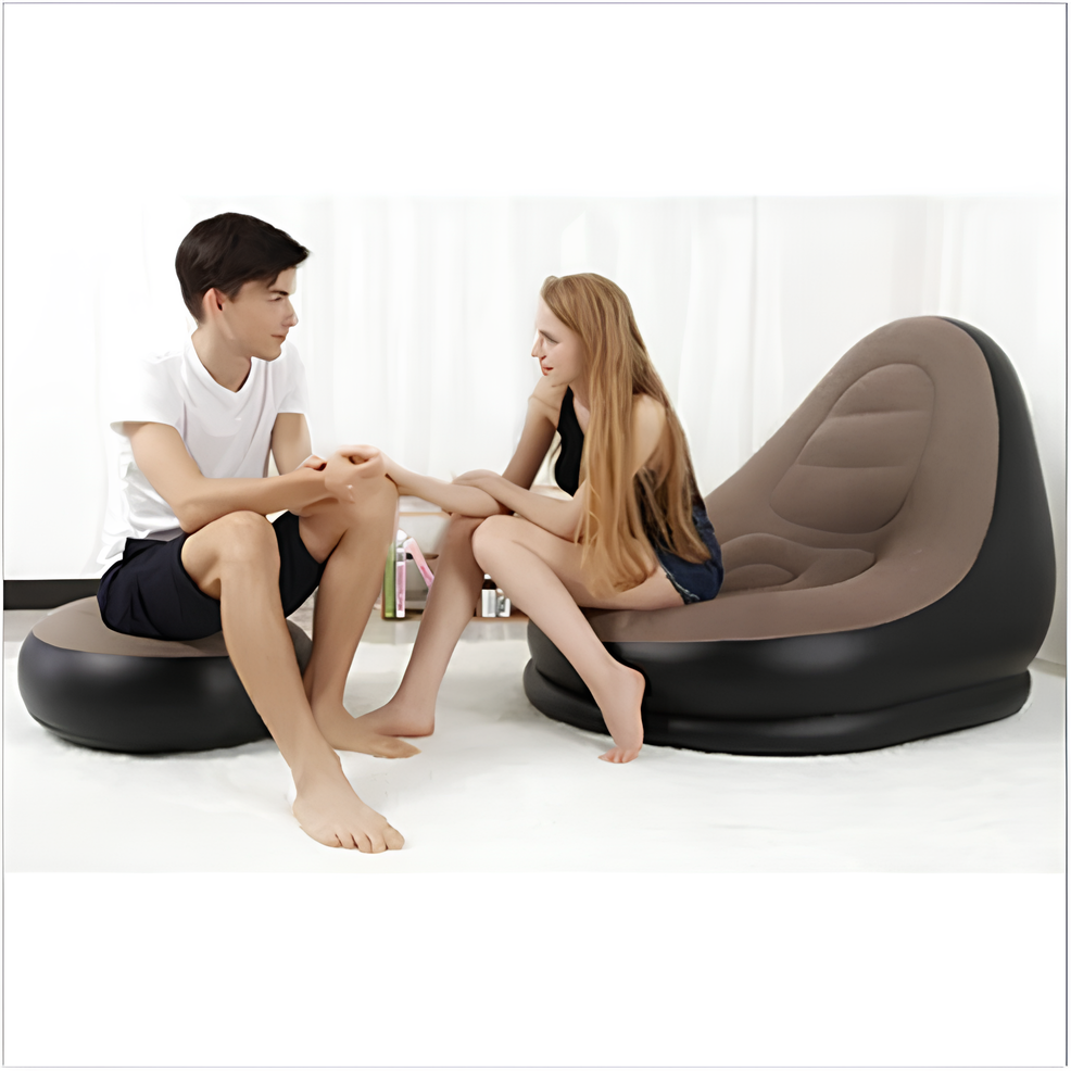 🛋️ Inflatable Single Sofa – Portable, Ergonomic, and Comfortable for Relaxing Anywhere 🌟