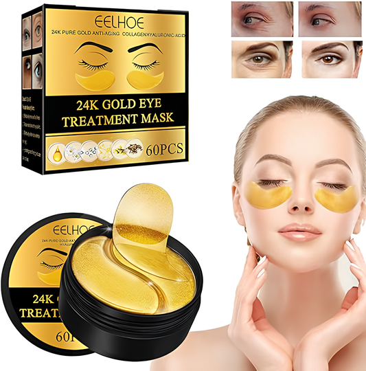 ✨ 24K Gold Eye Mask – Reduce Puffiness, Fade Dark Circles & Rejuvenate Your Eyes 🌟