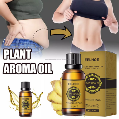 EELHOE Belly Drainage Ginger Oil - Massage Oil for Arms, Thighs, and Stomach